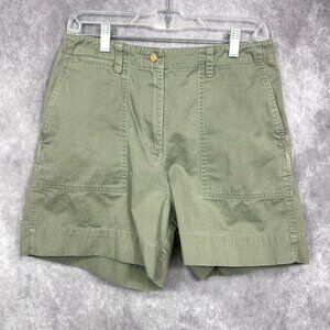 LAUREN RALPH LAUREN Shorts Womens 10 Green Fade Dry Goods Deep Pocket Hiking